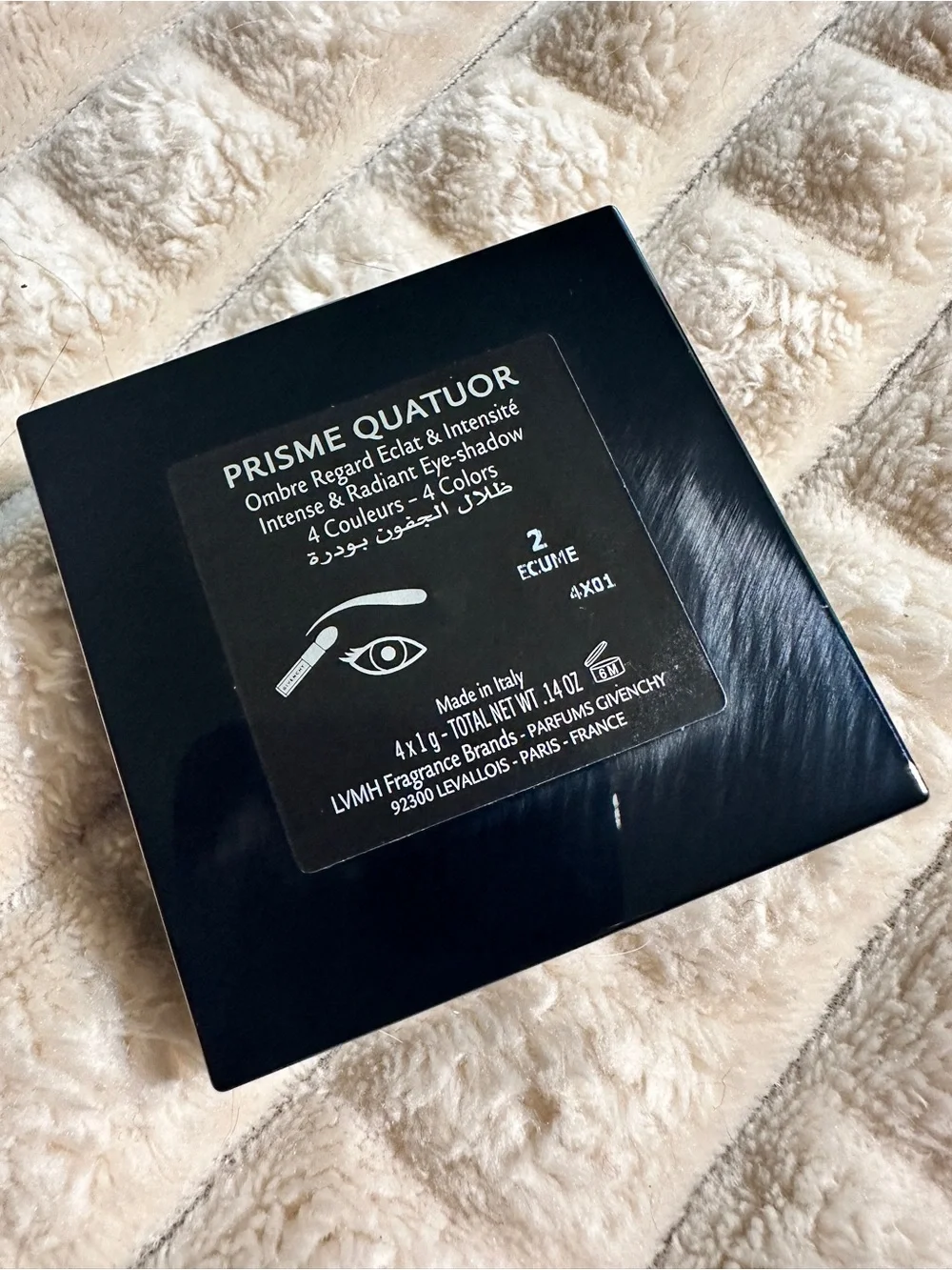Givenchy luxury quad eyeshadow palette prism quatuor Ecume blue purple glam NIB